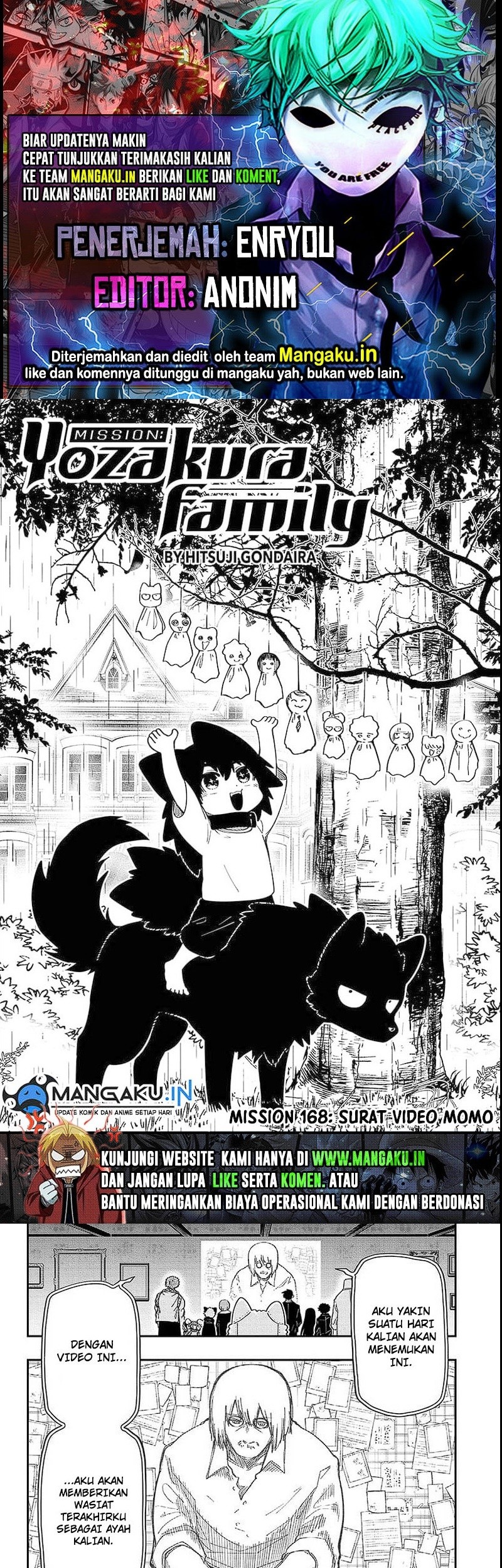 Mission: Yozakura Family Chapter 168 - halaman 1
