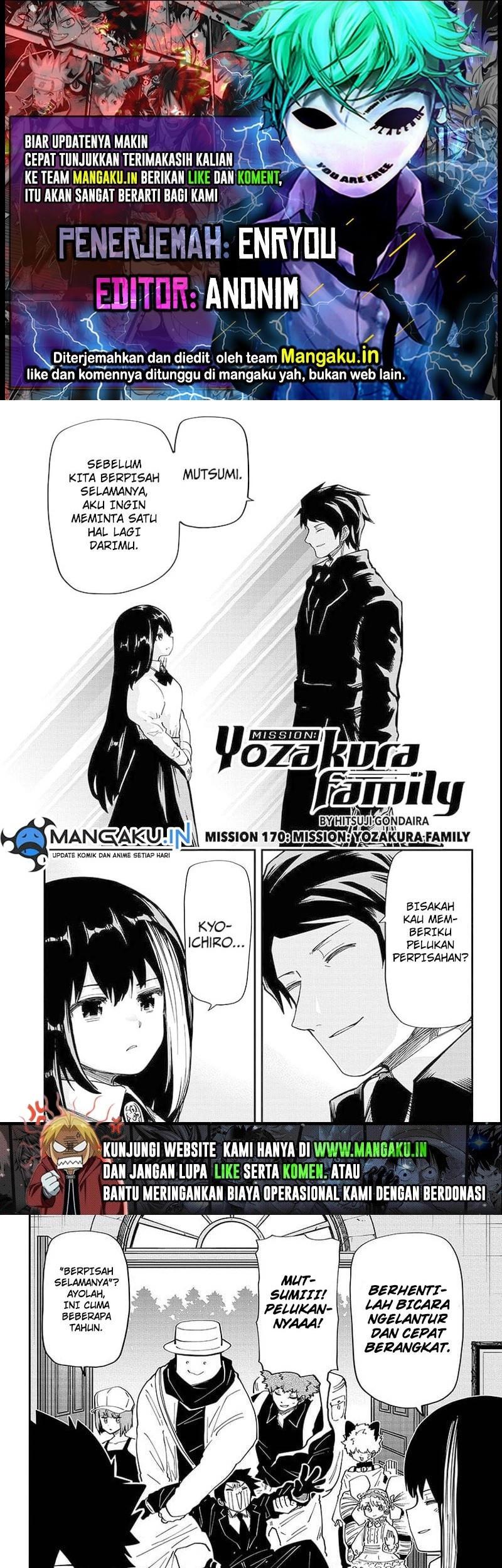 Mission: Yozakura Family Chapter 170 - halaman 1