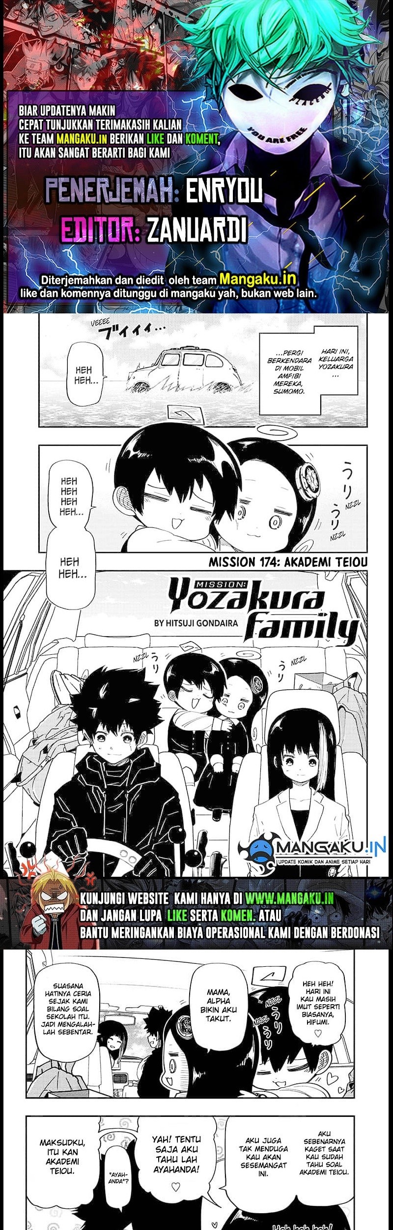 Mission: Yozakura Family Chapter 174 - halaman 1
