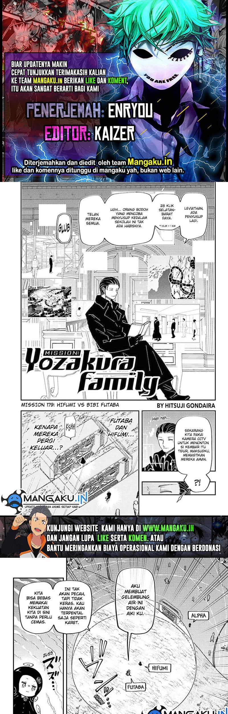 Mission: Yozakura Family Chapter 179 - halaman 1