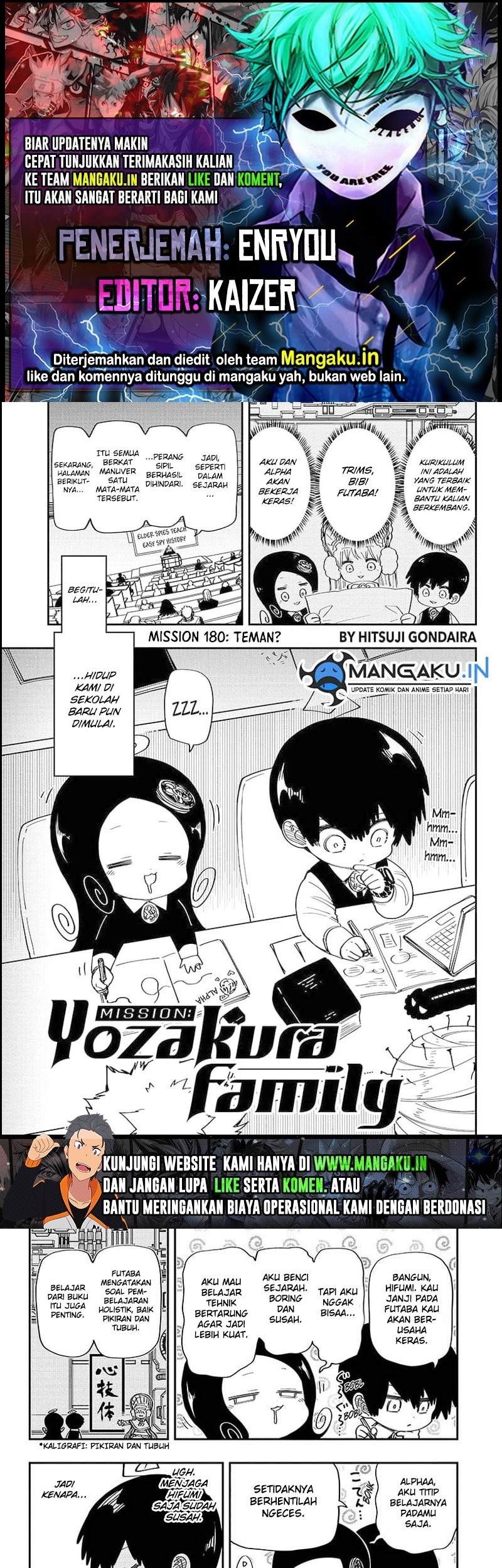 Mission: Yozakura Family Chapter 180 - halaman 1