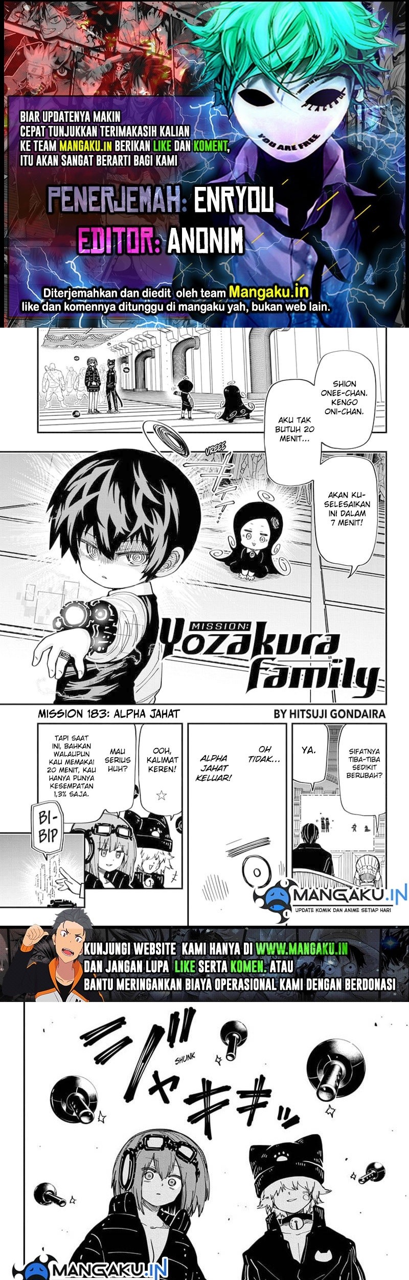Mission: Yozakura Family Chapter 183 - halaman 1