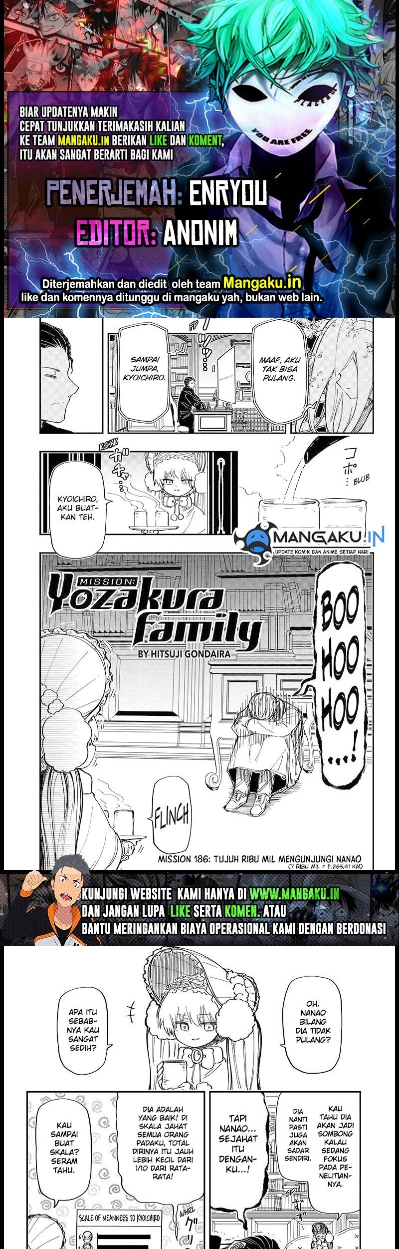 Mission: Yozakura Family Chapter 185 - halaman 1