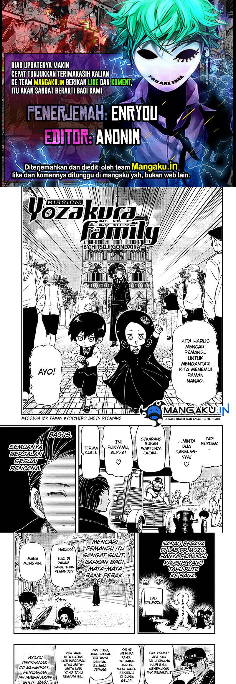 Mission: Yozakura Family Chapter 186 - halaman 1