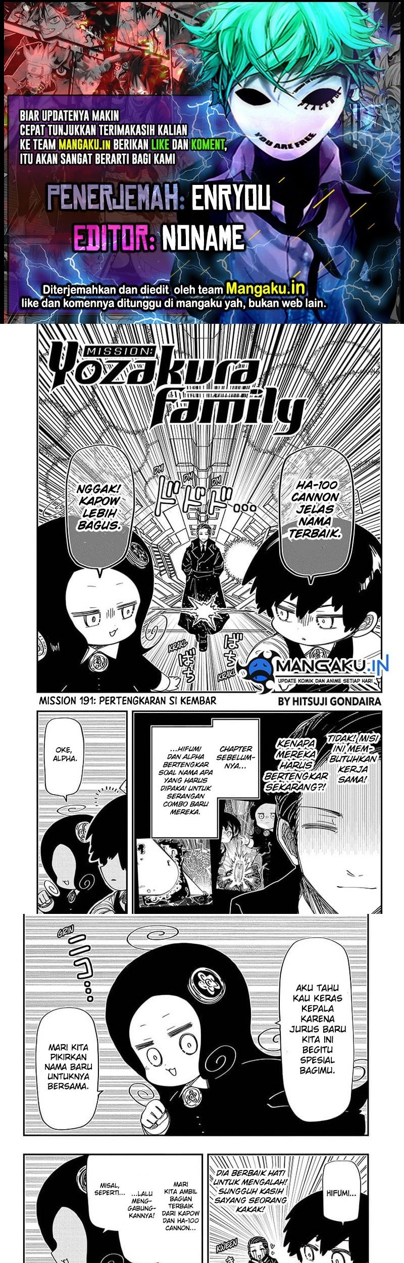 Mission: Yozakura Family Chapter 191 - halaman 1