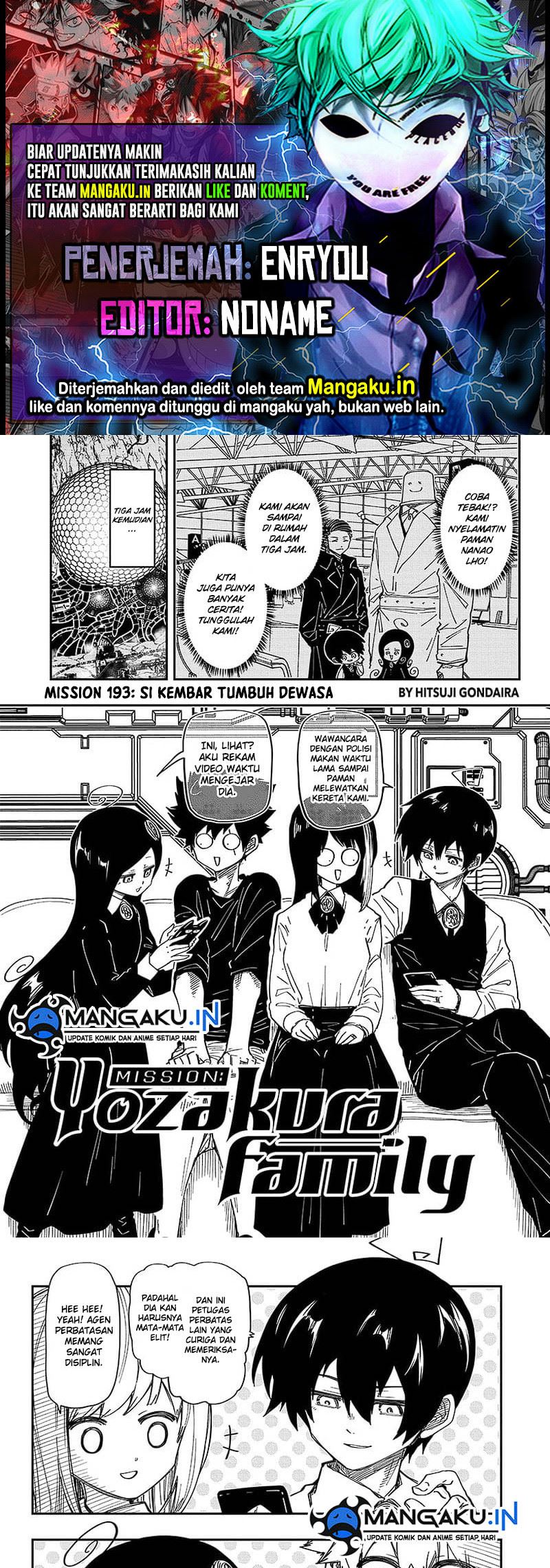 Mission: Yozakura Family Chapter 193 - halaman 1