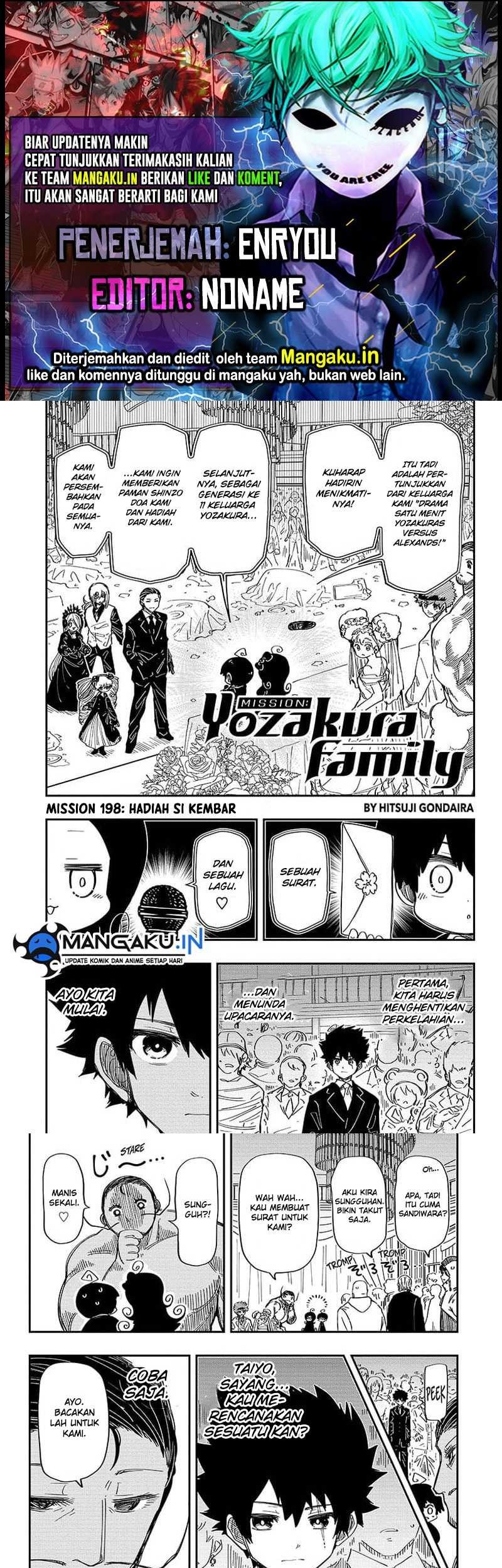 Mission: Yozakura Family Chapter 198 - halaman 1