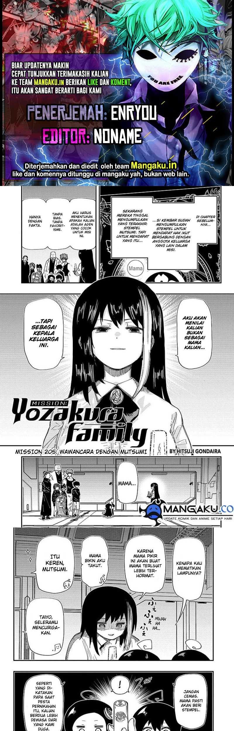 Mission: Yozakura Family Chapter 205 - halaman 1