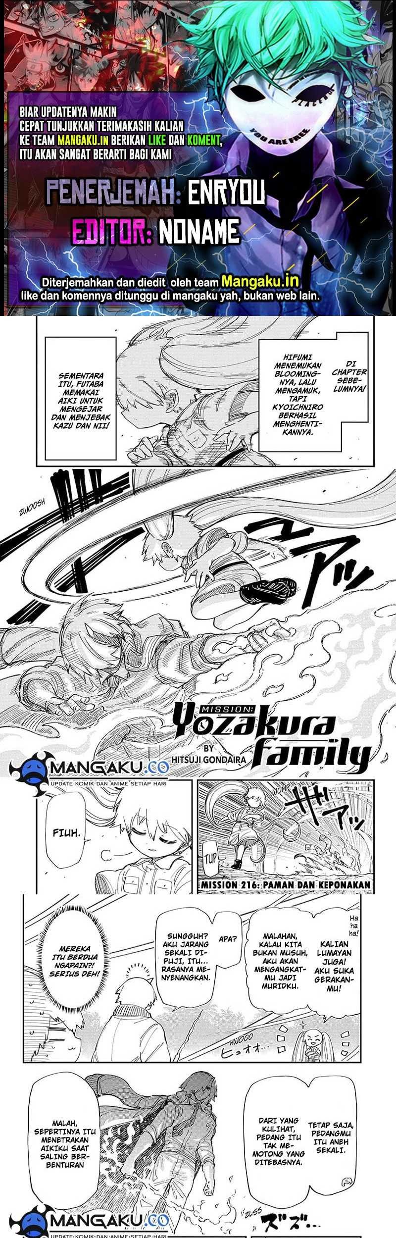 Mission: Yozakura Family Chapter 216 - halaman 1