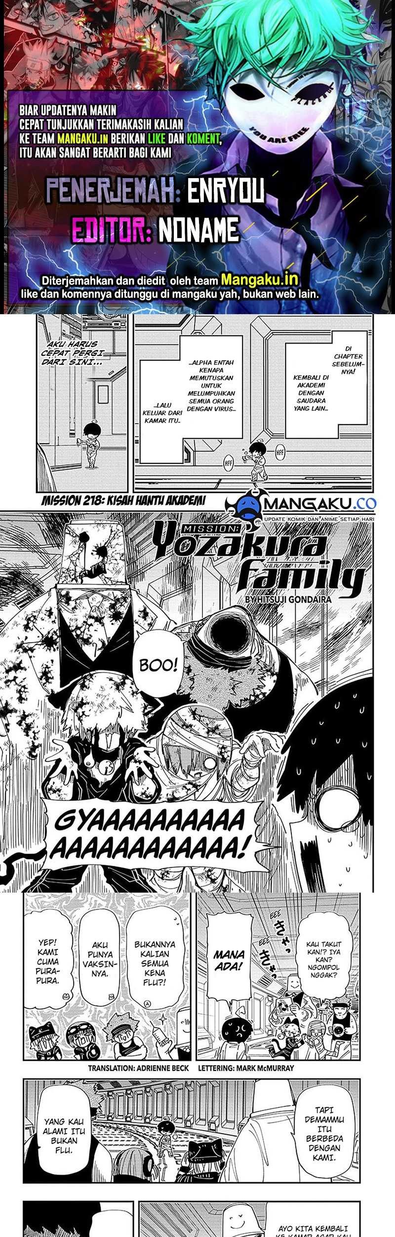 Mission: Yozakura Family Chapter 218 - halaman 1