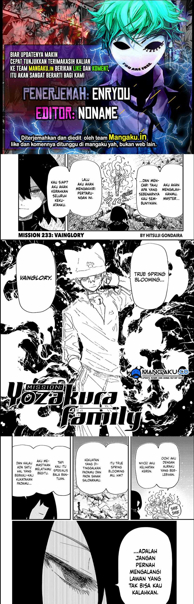 Mission: Yozakura Family Chapter 233 - halaman 1