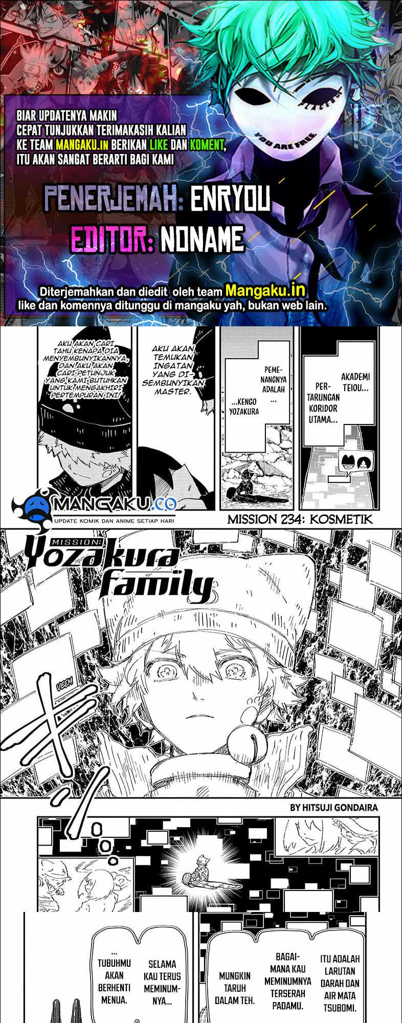 Mission: Yozakura Family Chapter 234 - halaman 1