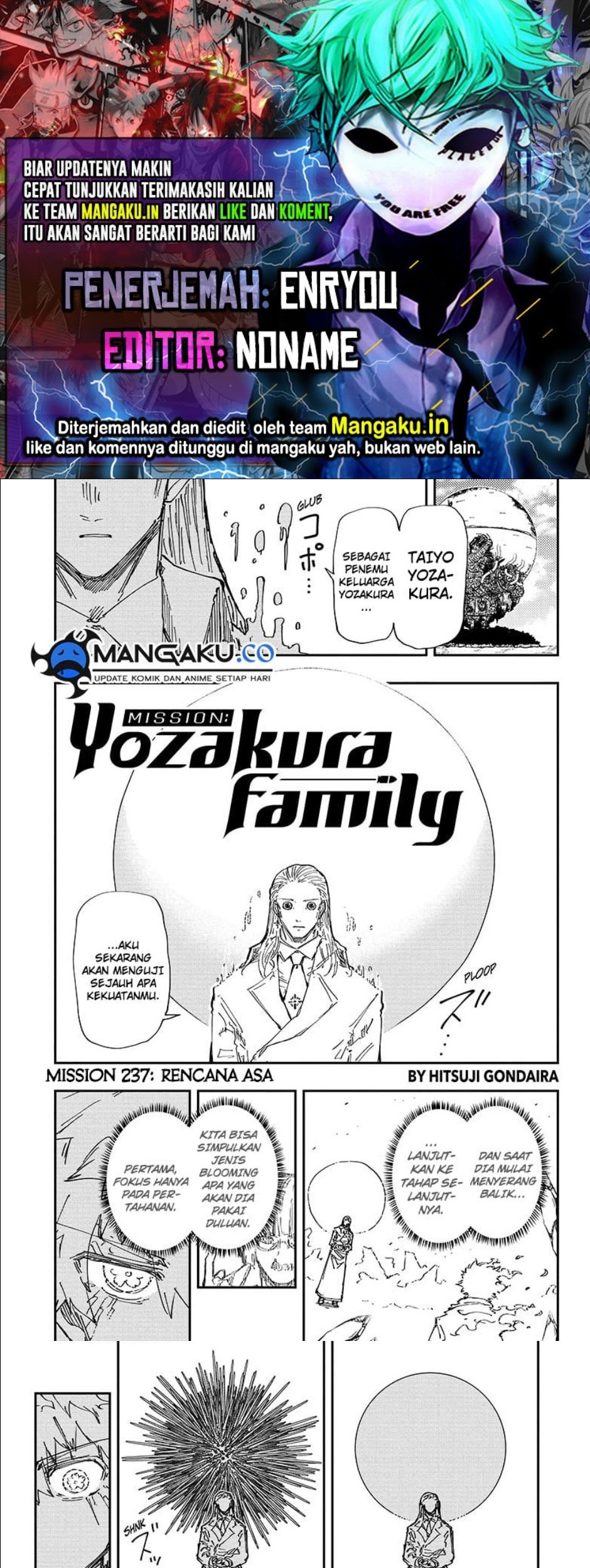 Mission: Yozakura Family Chapter 237 - halaman 1