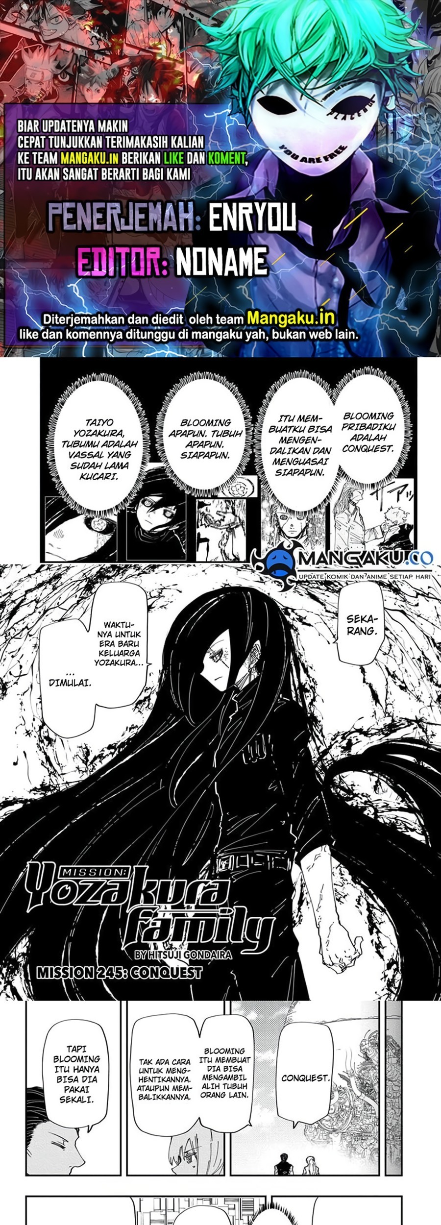 Mission: Yozakura Family Chapter 245 - halaman 1