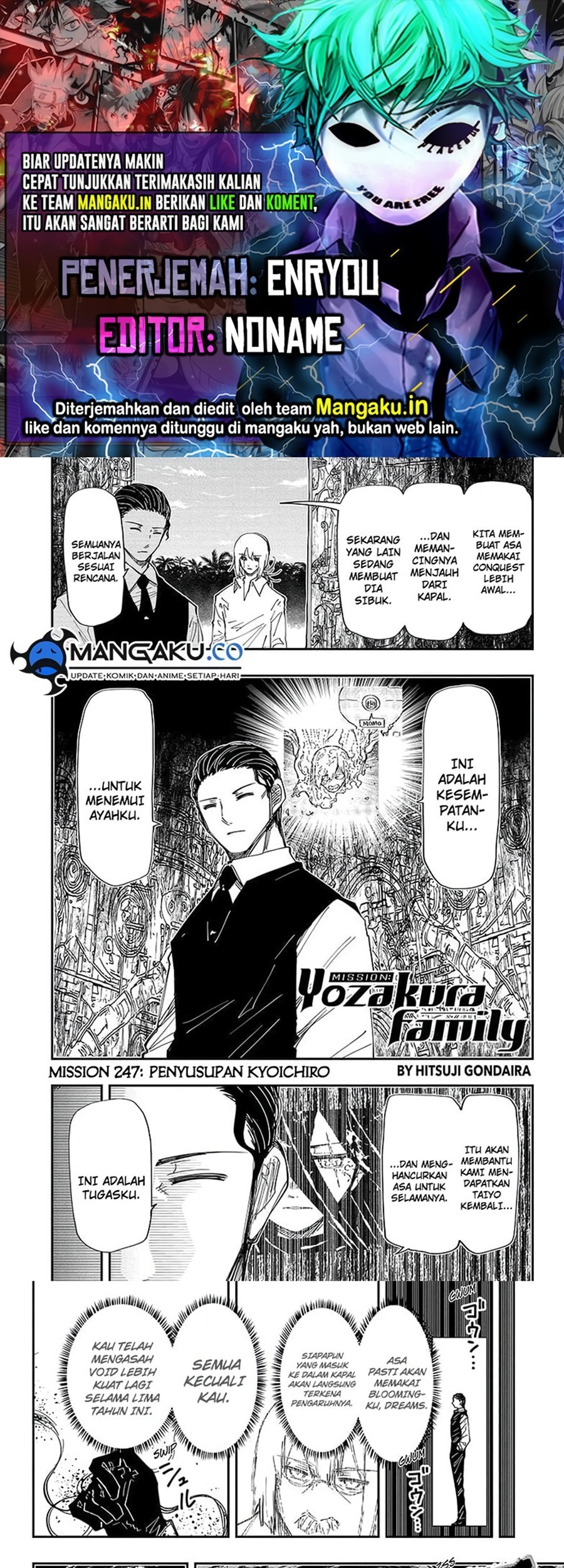 Mission: Yozakura Family Chapter 247 - halaman 1