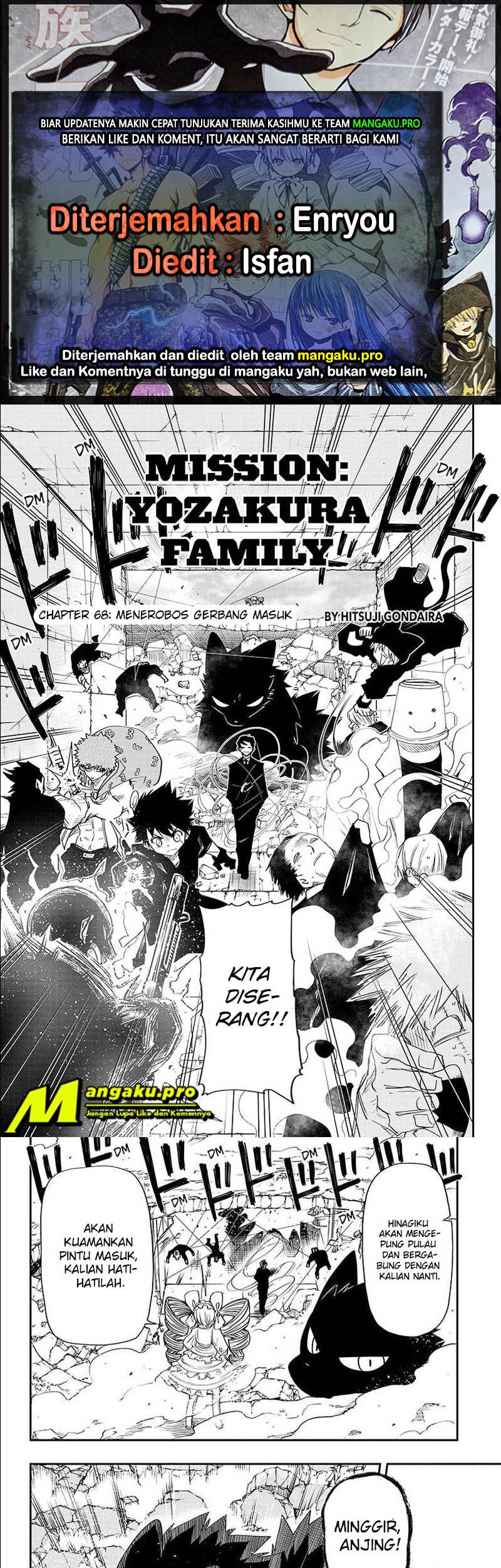 Mission: Yozakura Family Chapter 68 - halaman 1