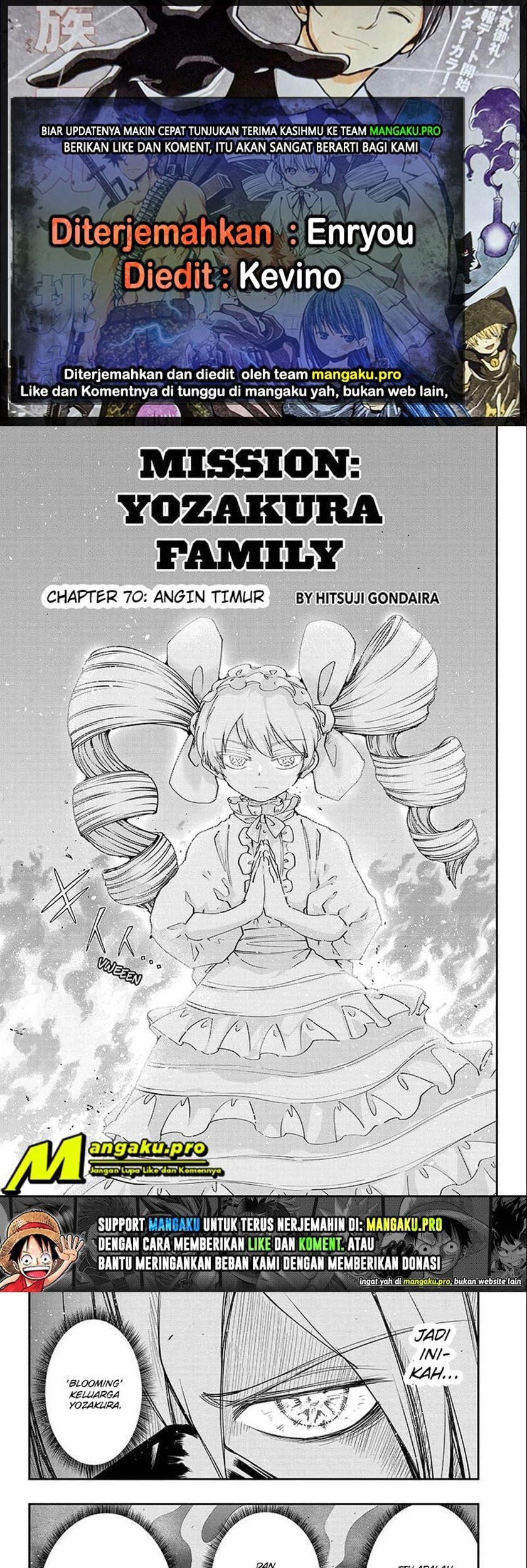 Mission: Yozakura Family Chapter 70 - halaman 1