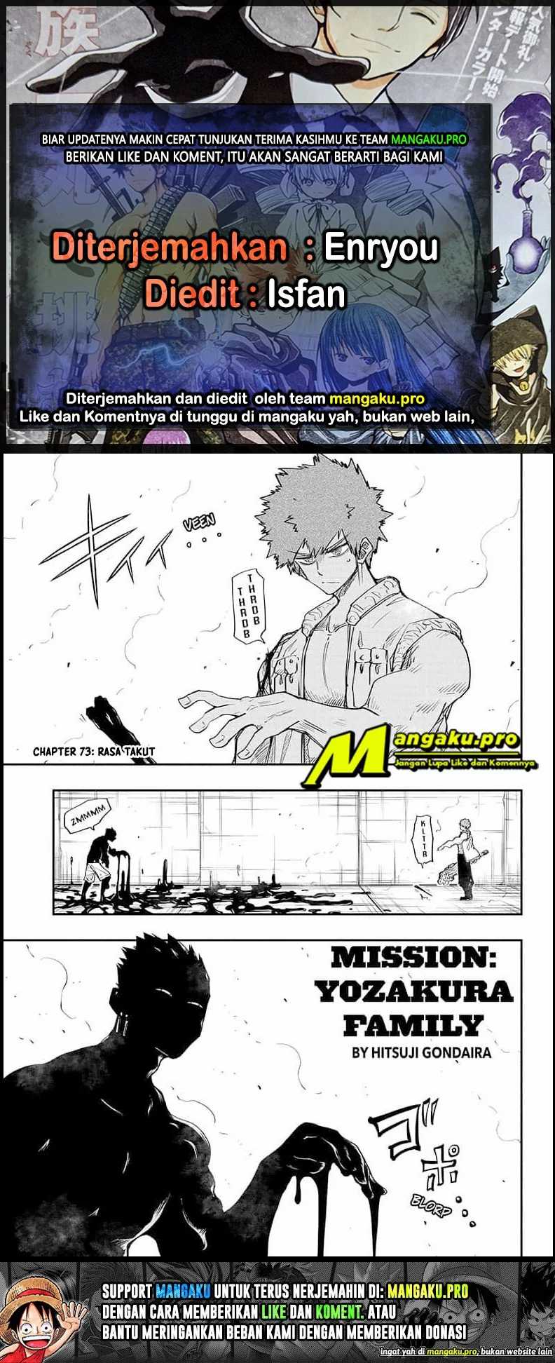 Mission: Yozakura Family Chapter 73 - halaman 1