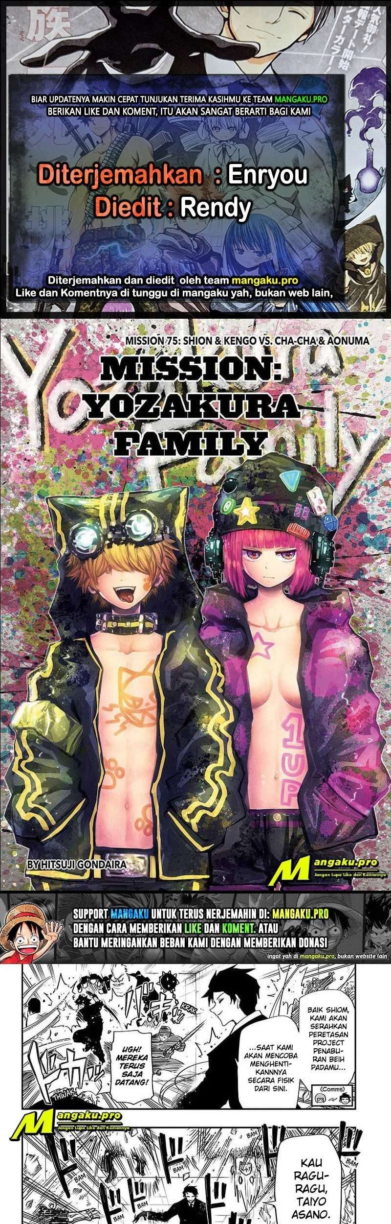 Mission: Yozakura Family Chapter 75 - halaman 1