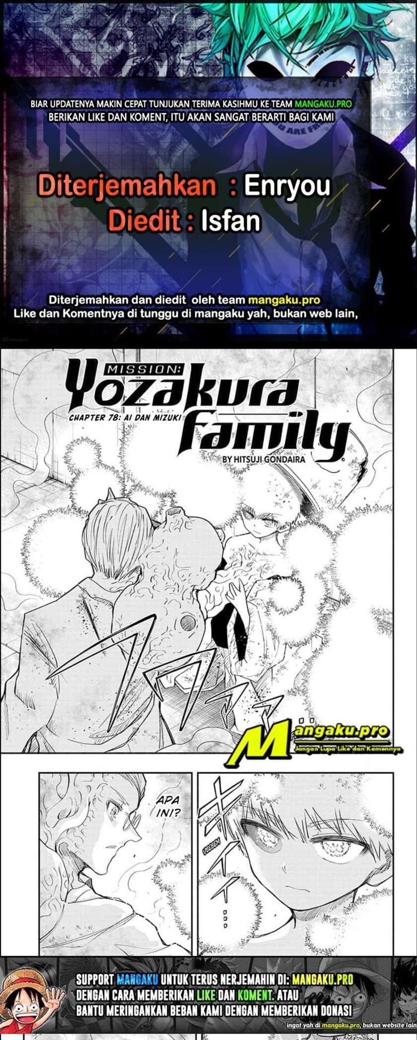 Mission: Yozakura Family Chapter 78 - halaman 1