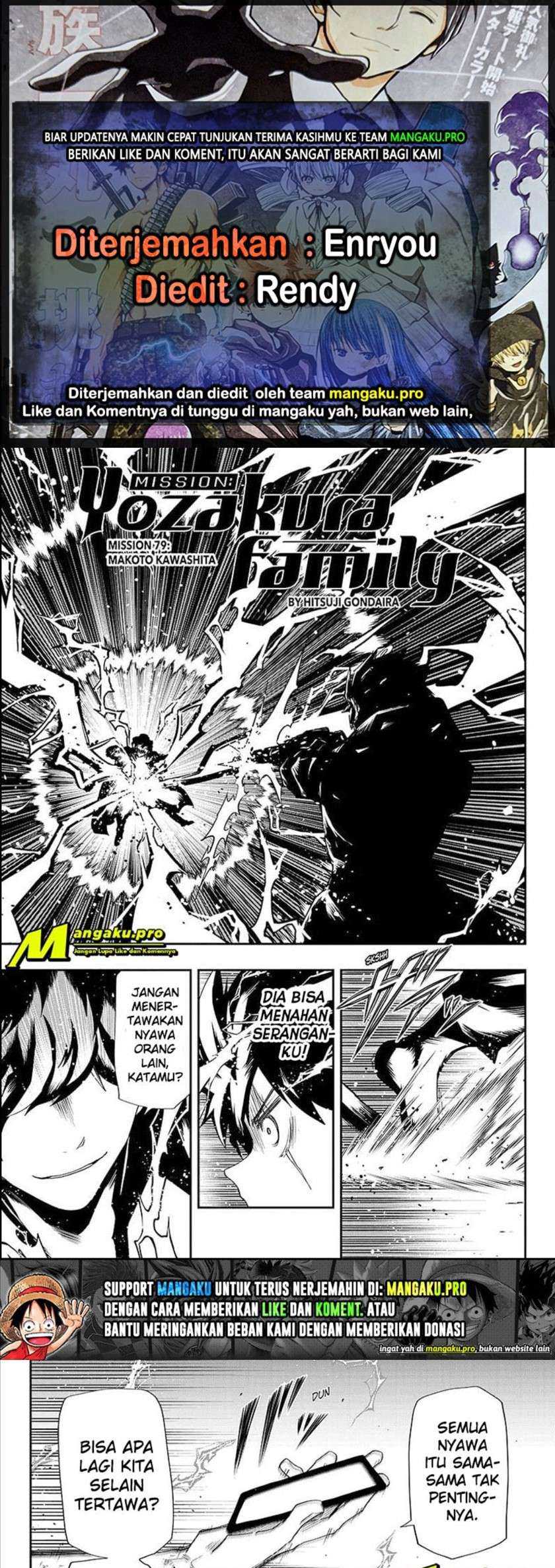 Mission: Yozakura Family Chapter 79 - halaman 1