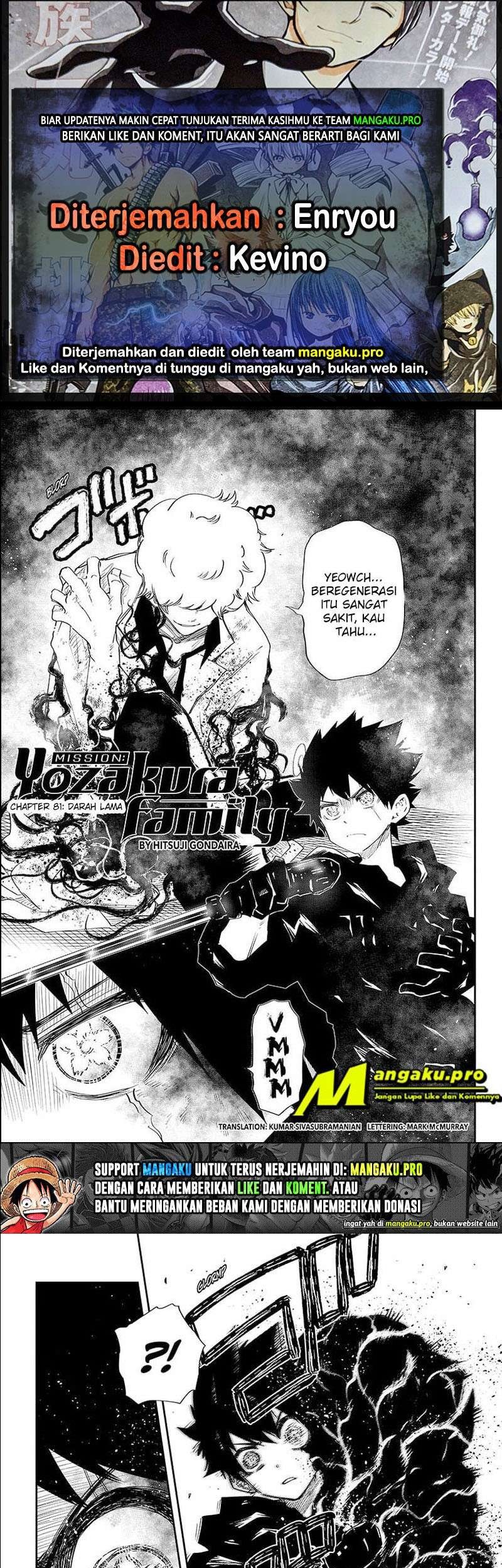 Mission: Yozakura Family Chapter 81 - halaman 1