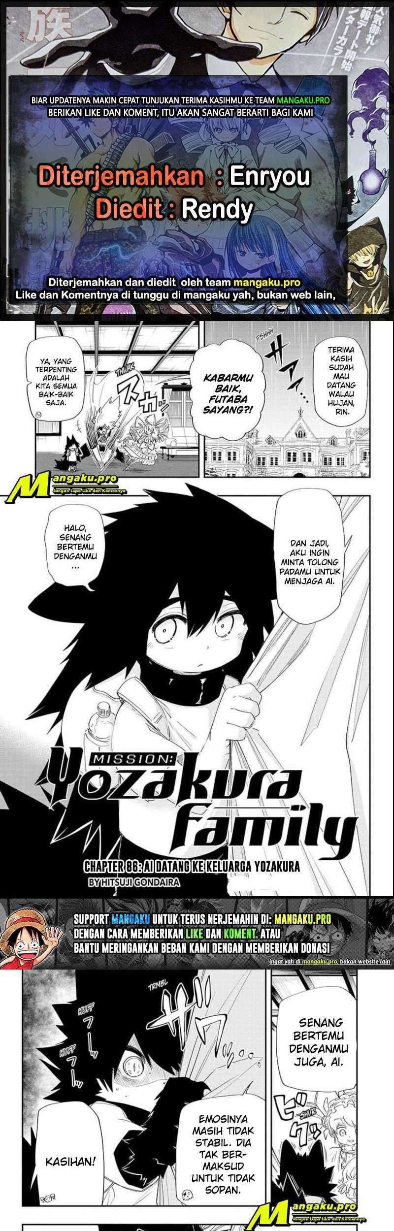 Mission: Yozakura Family Chapter 86 - halaman 1