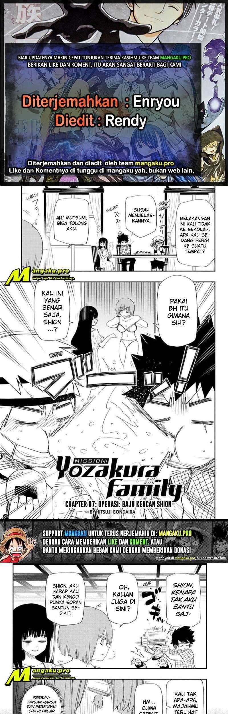 Mission: Yozakura Family Chapter 87 - halaman 1