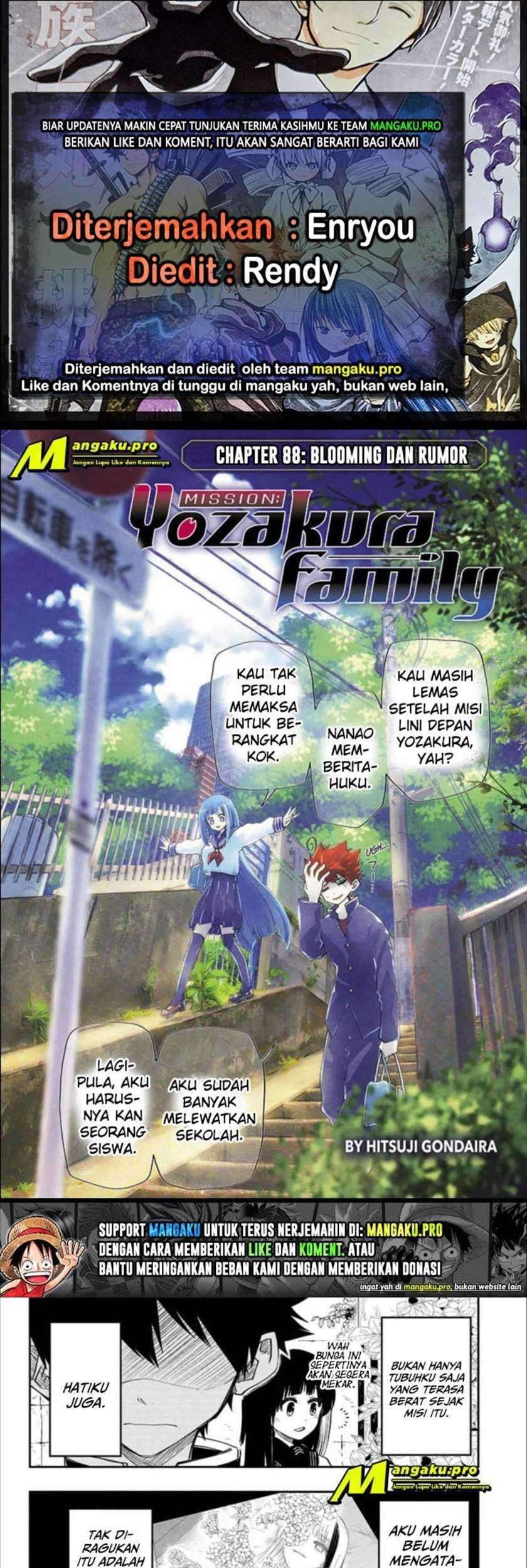 Mission: Yozakura Family Chapter 88 - halaman 1