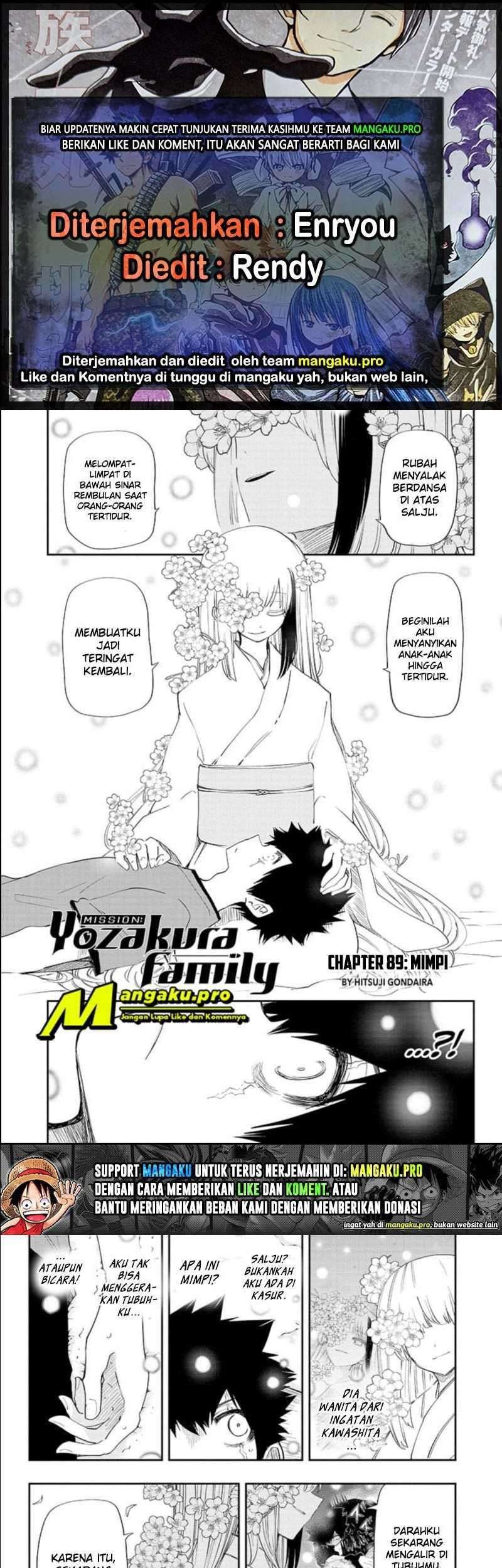 Mission: Yozakura Family Chapter 89 - halaman 1