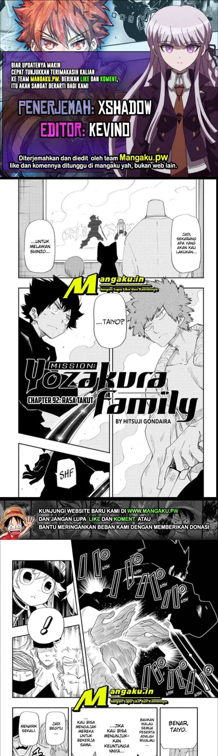 Mission: Yozakura Family Chapter 92 - halaman 1