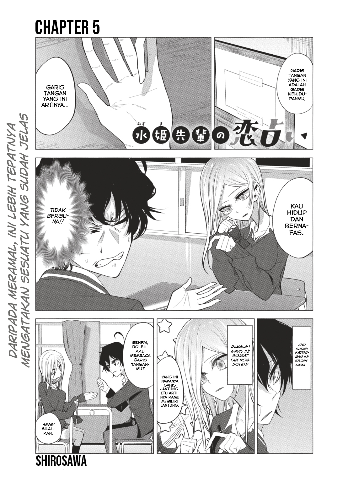 Mizuki-senpai no Koi Uranai Chapter 5 - halaman 2