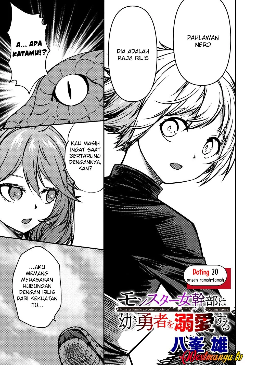 Monster Onna Kanbu wa Osanaki Yuusha wo Dekiai suru Chapter 20 - halaman 3