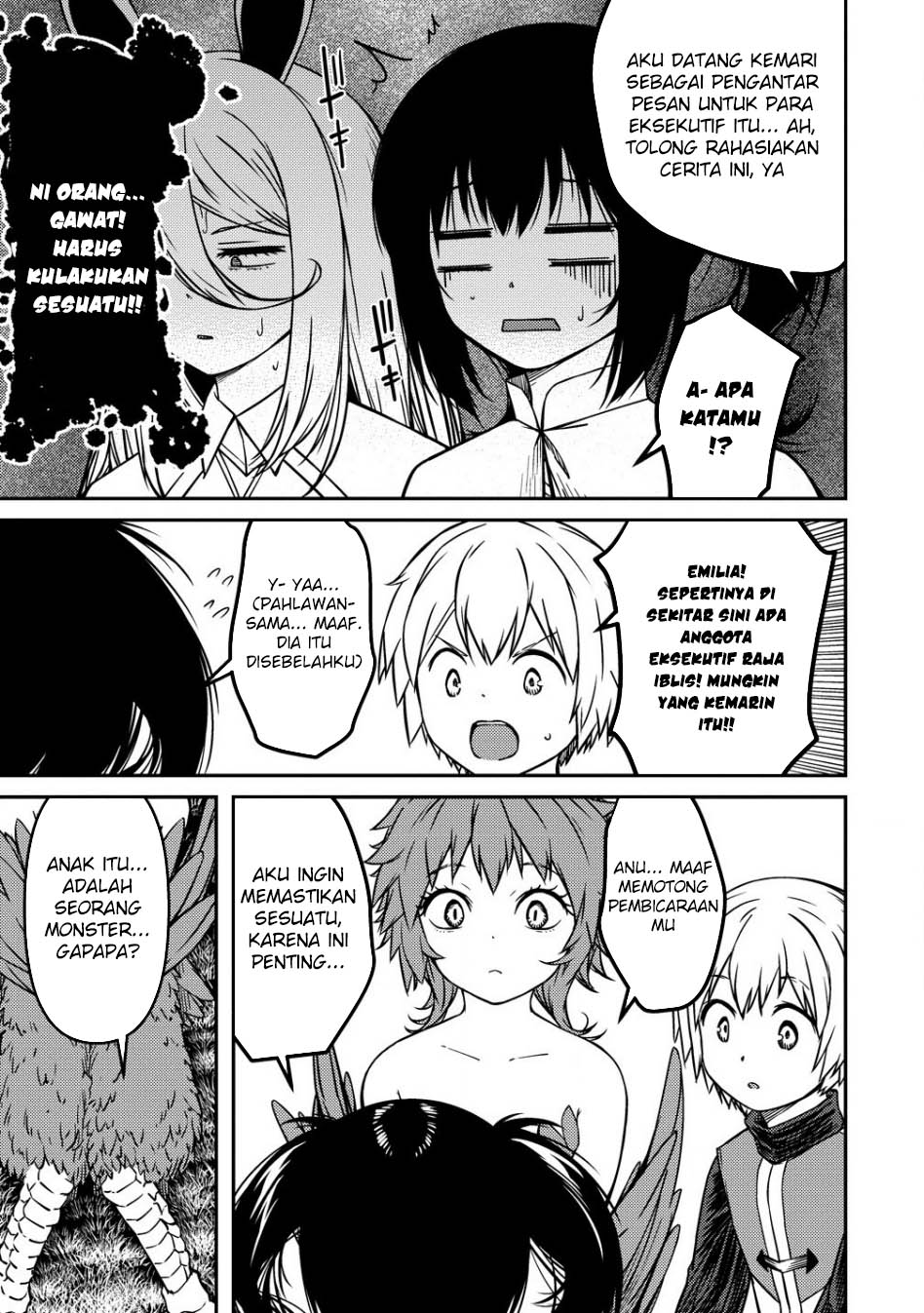 Monster Onna Kanbu wa Osanaki Yuusha wo Dekiai suru Chapter 7 - halaman 9