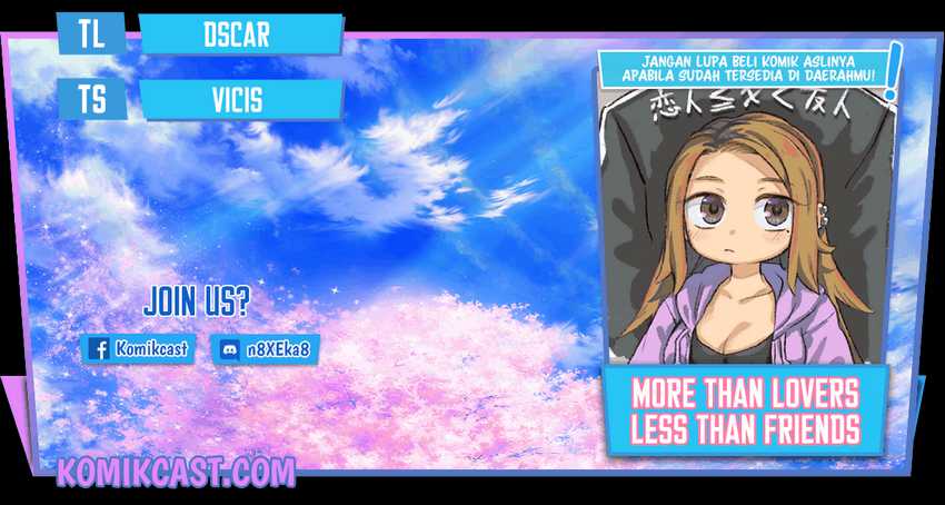 More Than Lovers Less Than Friends Chapter 1 - halaman 1
