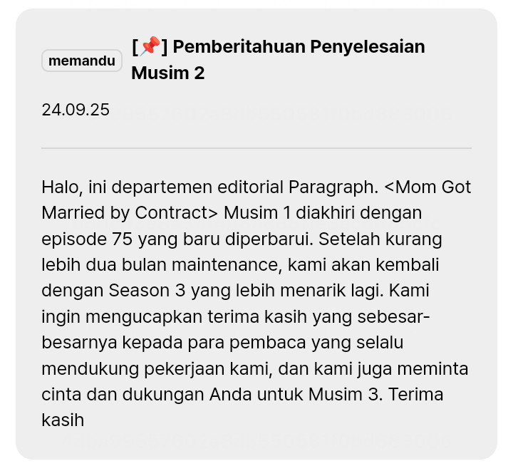 Mother’s Contract Marriage Chapter 75 - halaman 97