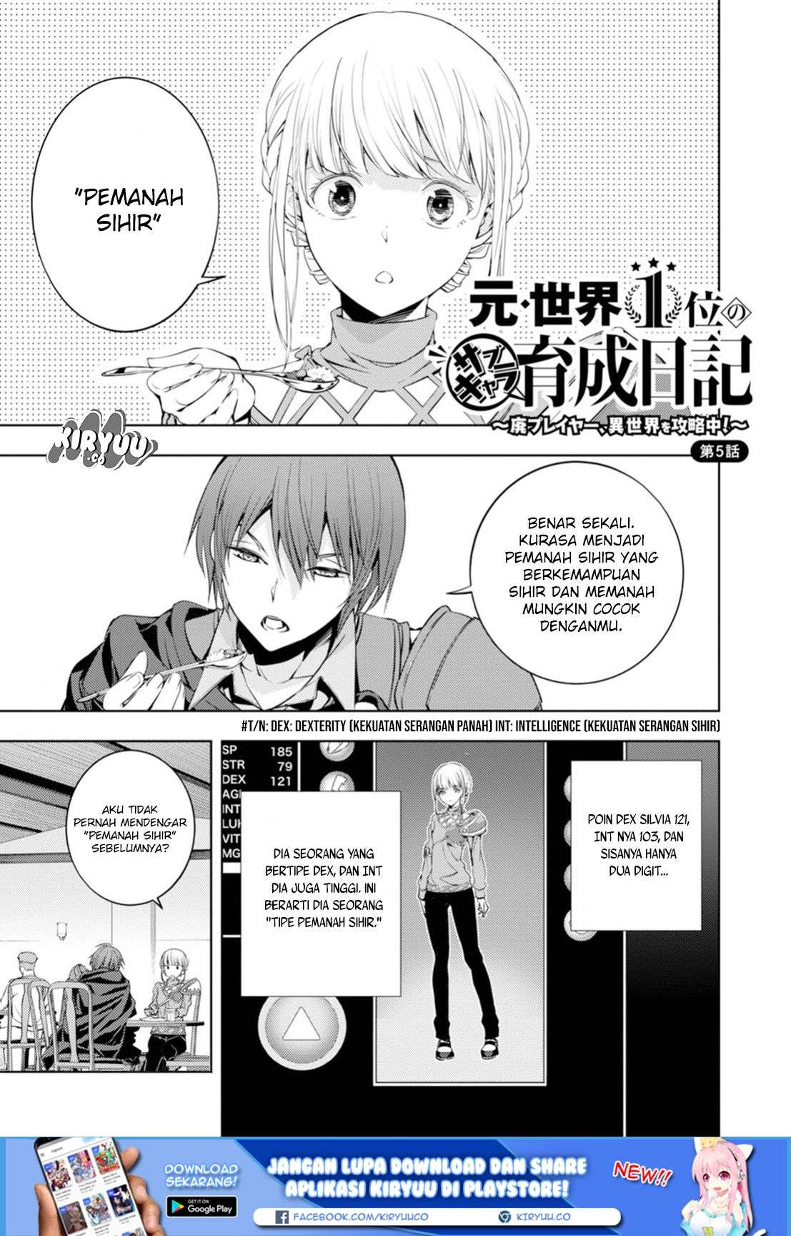 Moto Sekai Ichi’i Subchara Ikusei Nikki: Hai Player Isekai wo Kouryakuchuu! Chapter 5 - halaman 2