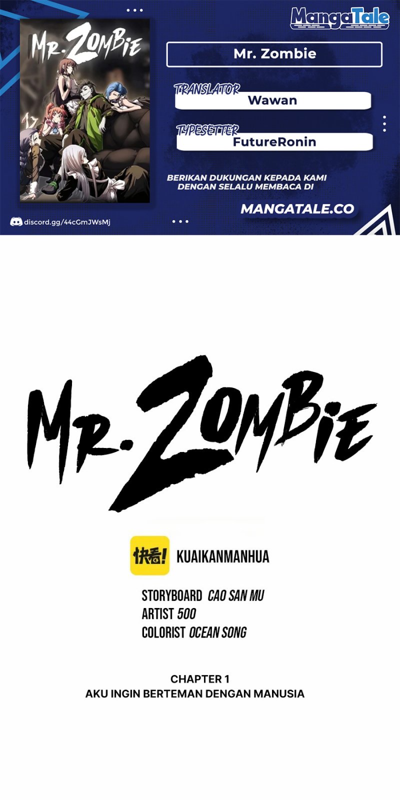 Mr. Zombie Chapter 1 - halaman 1