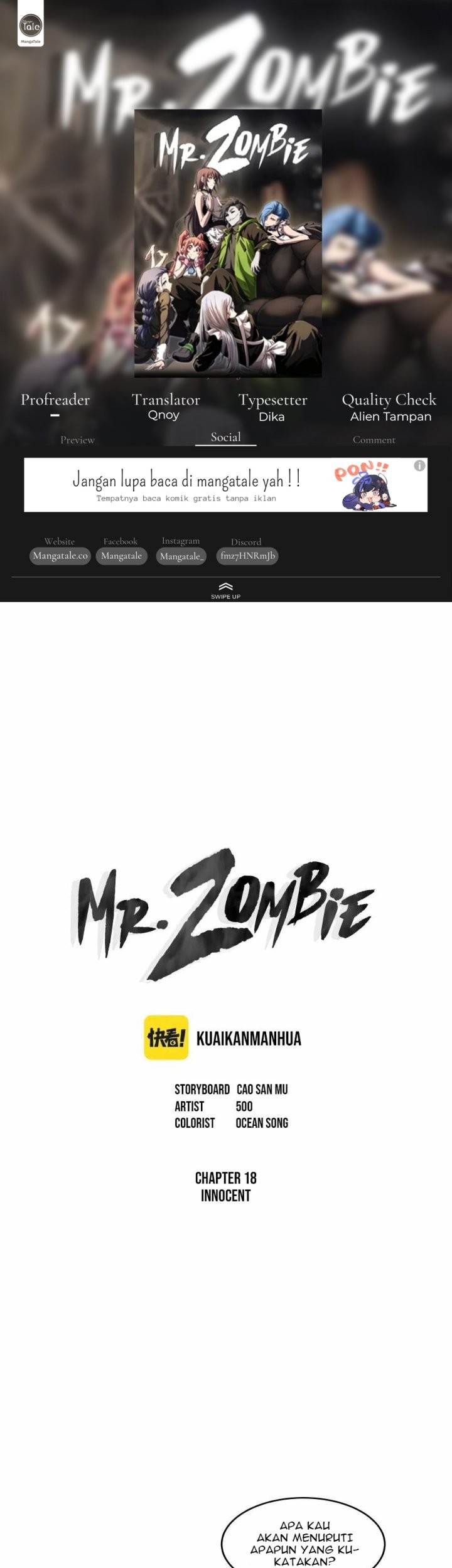 Mr. Zombie Chapter 18 - halaman 1