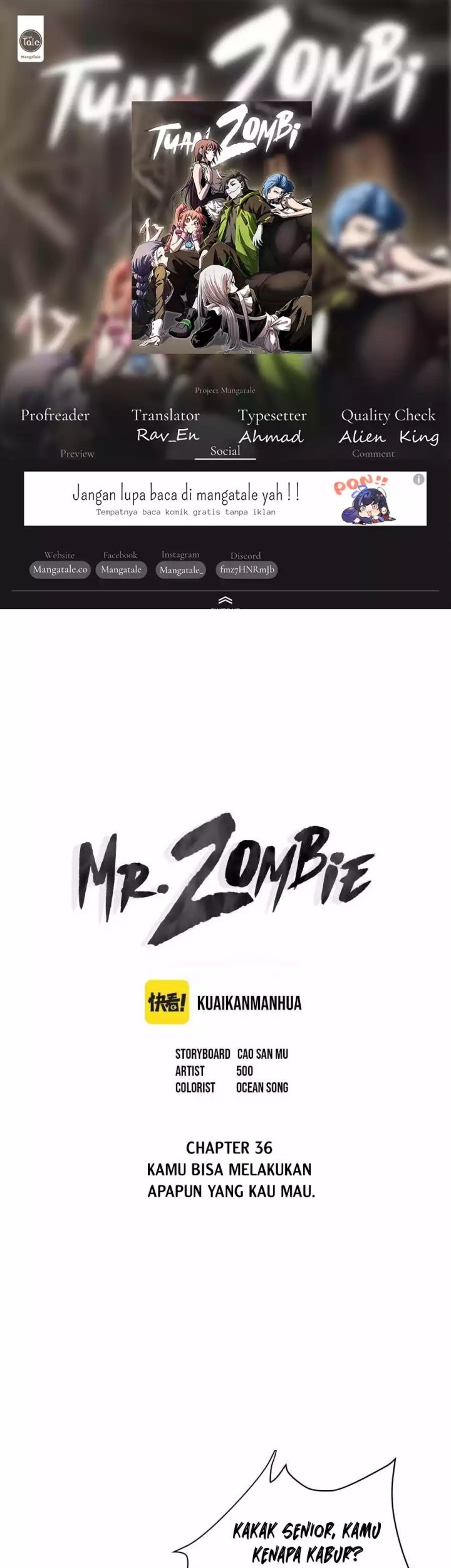 Mr. Zombie Chapter 36 - halaman 1
