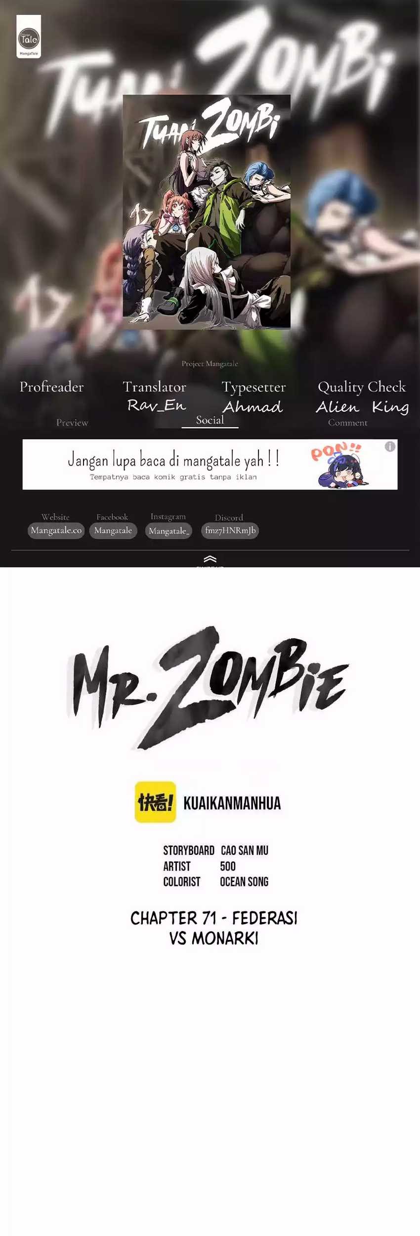 Mr. Zombie Chapter 71 - halaman 1