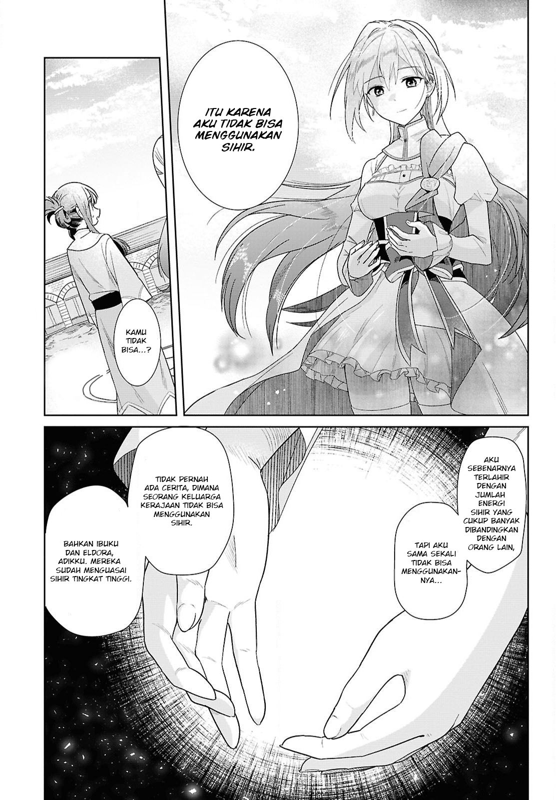 Muryoku Seijo to Munou Oujo: Maryoku Zero de Shoukan sareta Seijo no Isekai Kyuukokuki Chapter 1 - halaman 42