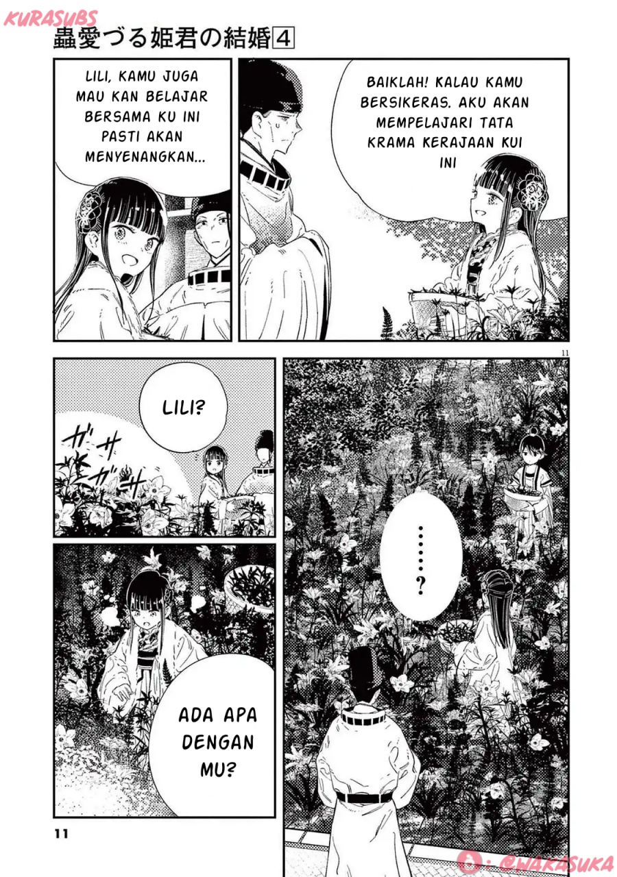 Mushi Mezuru Himegimi no Kekkon Chapter 24 - halaman 11