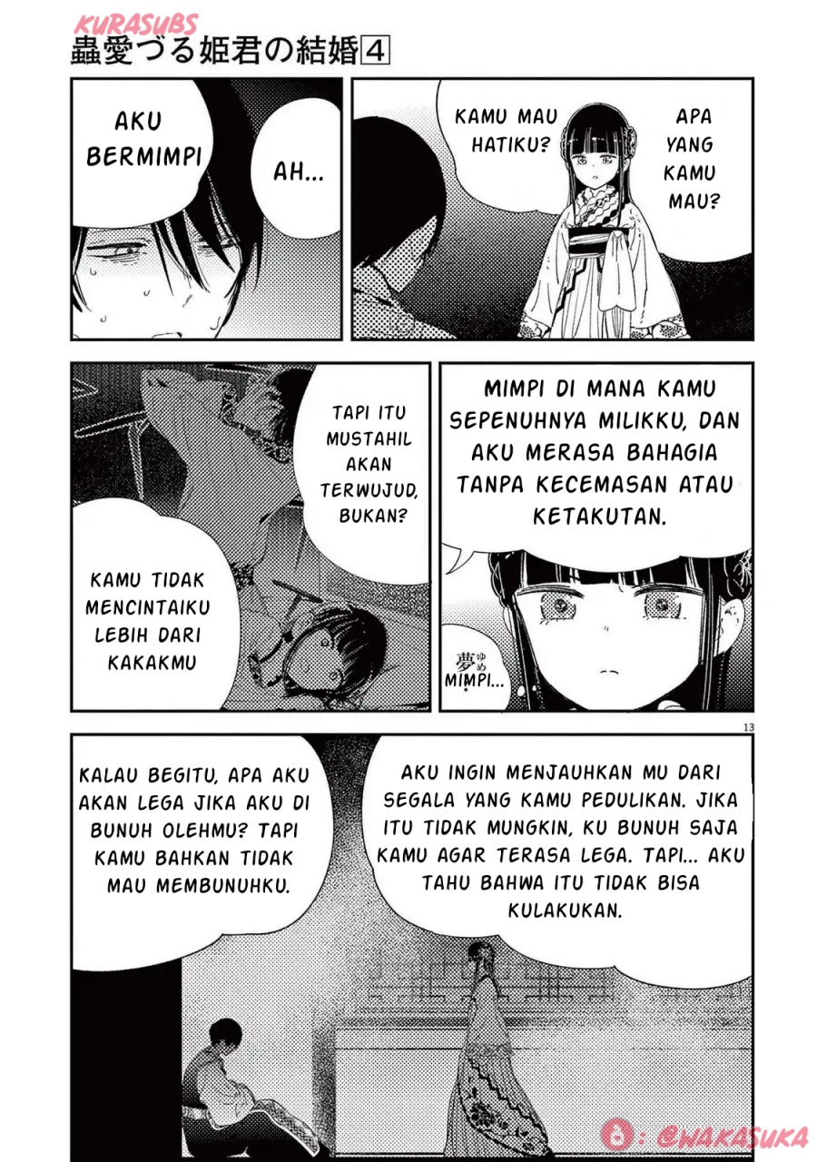 Mushi Mezuru Himegimi no Kekkon Chapter 31 - halaman 13