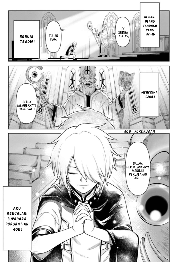 Mushoku no Saikyou Kenja: Job ga Erarezu Tsuihou sareta ga, Game no Chishiki de Isekai Saikyou Chapter 1 - halaman 2