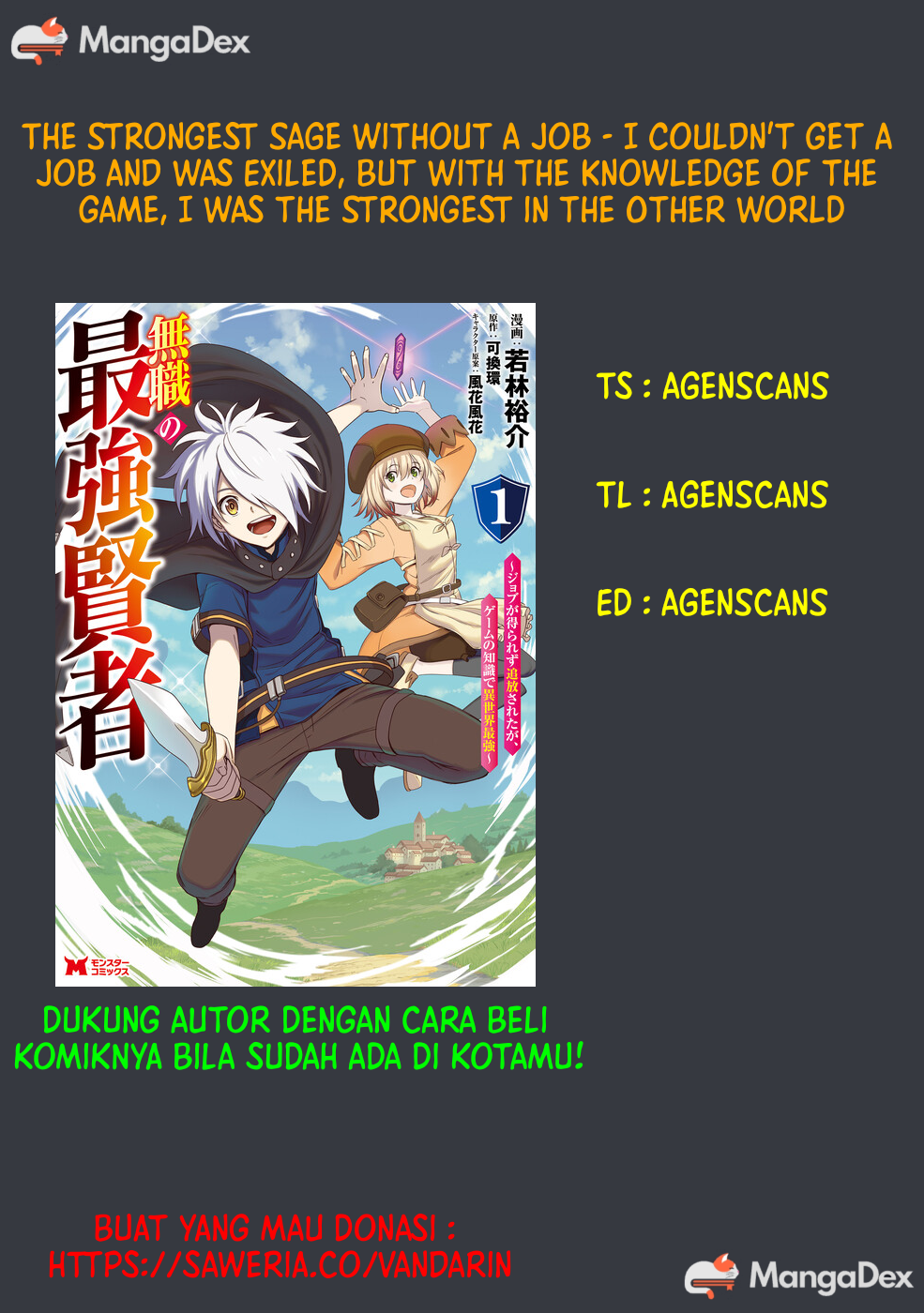Mushoku no Saikyou Kenja: Job ga Erarezu Tsuihou sareta ga, Game no Chishiki de Isekai Saikyou Chapter 8 - halaman 1