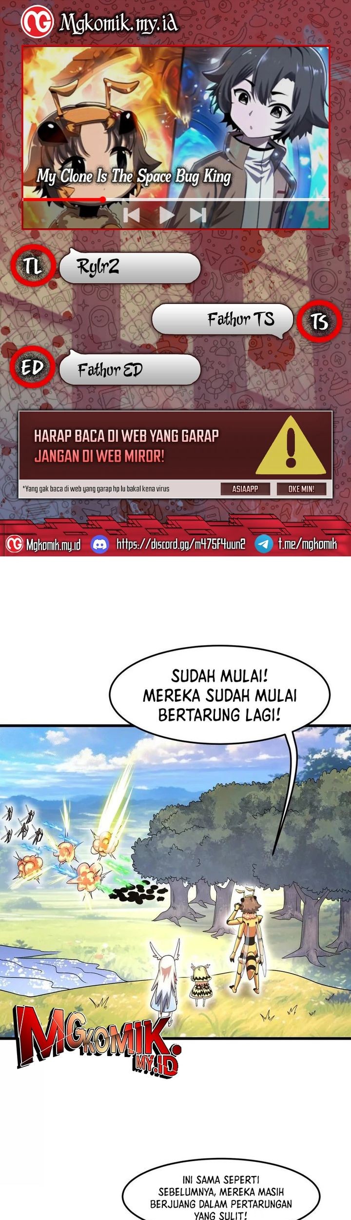 My Clone is the Space Bug King Chapter 40 - halaman 1