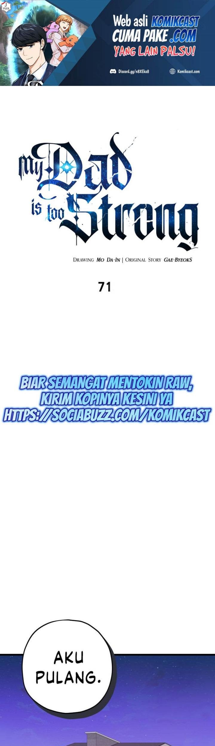 My Dad Is Too Strong Chapter 71 - halaman 2