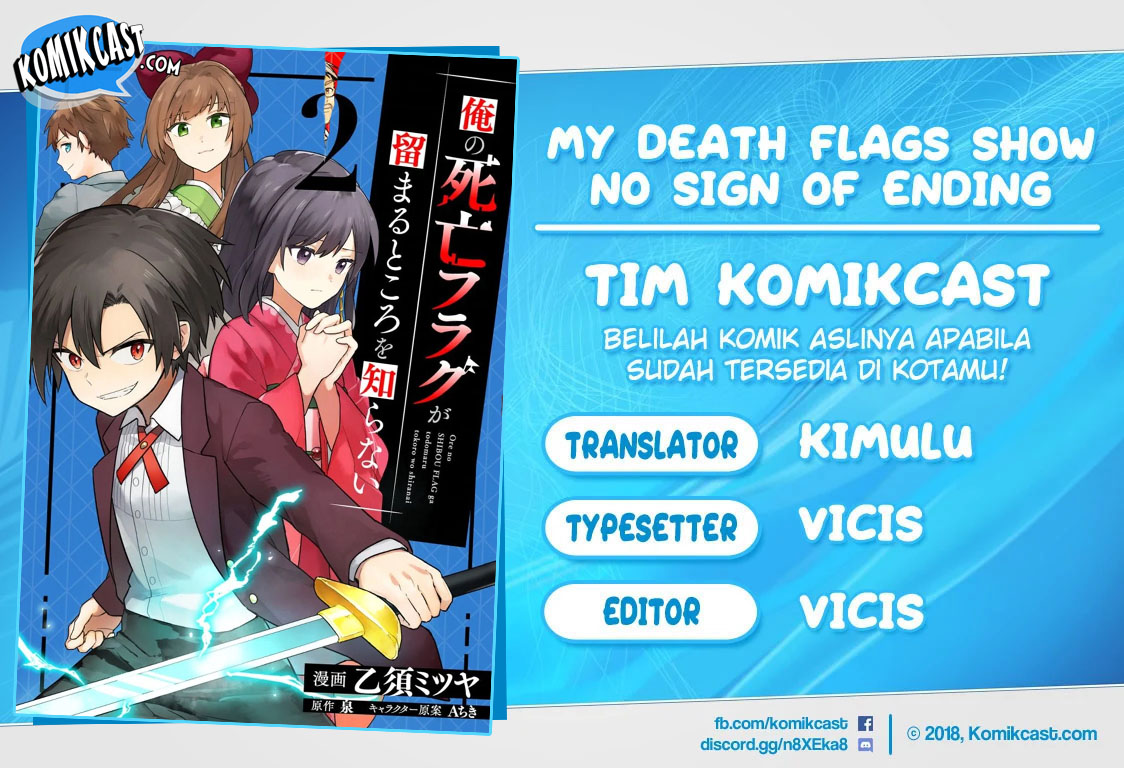 My Death Flags Show No Sign of Ending Chapter 18.2 - halaman 1