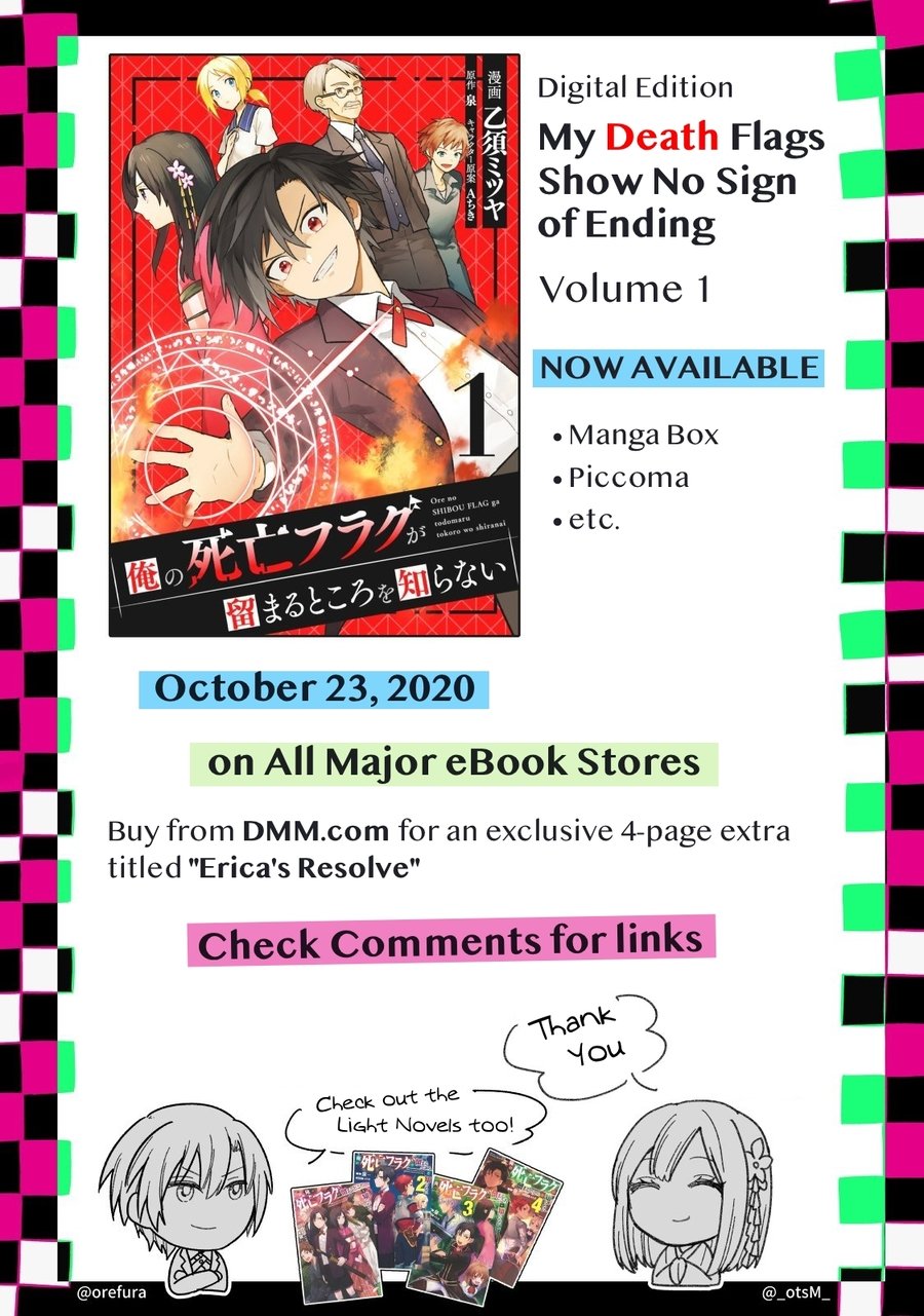 My Death Flags Show No Sign of Ending Chapter 7.5 - halaman 1